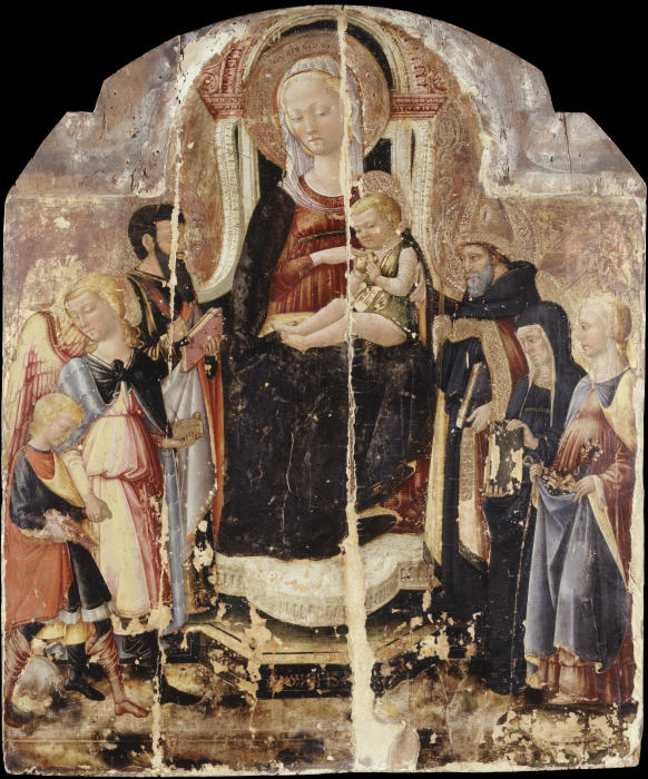 Virgin and Child Enthroned with Saints od Neri di Bicci