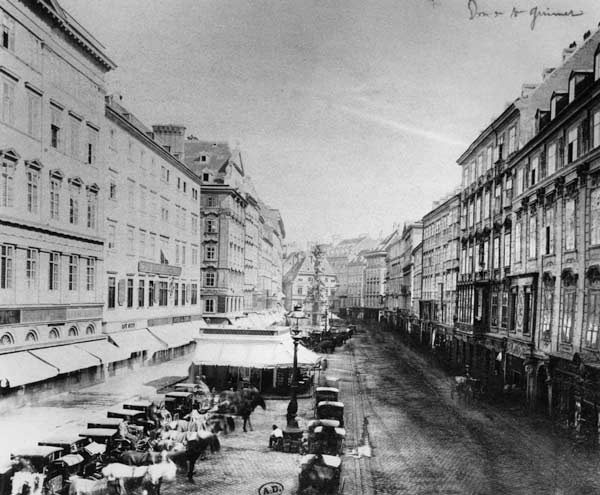 View of the Graben, Vienna, c.1860-80 (b/w photo)  od Austrian Photographer