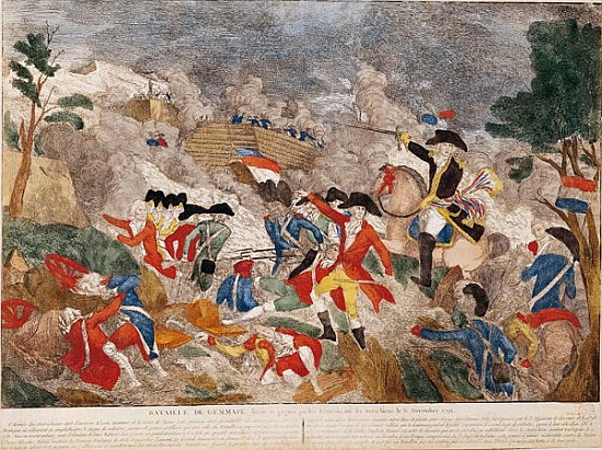 The Battle of Jemmapes, 6th November 1792, printed od BassetFrench School