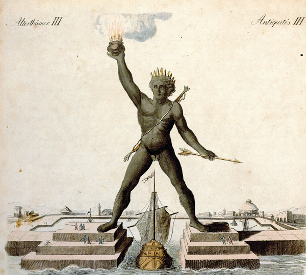 Colossus of Rhodes , from: Bertuch 1792 od Bertuch