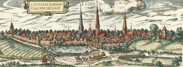 Essen, View 1581 , Braun a. Hogenberg od Braun u. Hogenberg