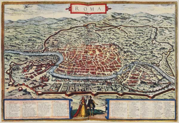 View of Rome od Braun u. Hogenberg