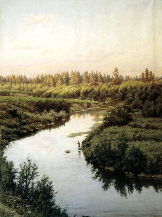 River landscape od Brüllow