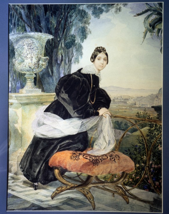 Portrait of Grand Duchess Elisabeth Saltykova (1802-1863) od Brüllow