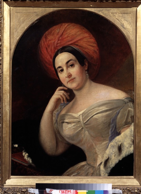 Portrait of the actress Ekaterina Semyonova (1786-1849) od Brüllow