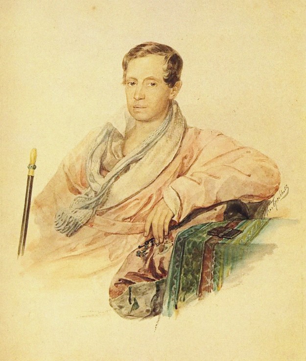 Portrait of the Diplomat Sergey I. Turgenev (1792-1827) od Brüllow
