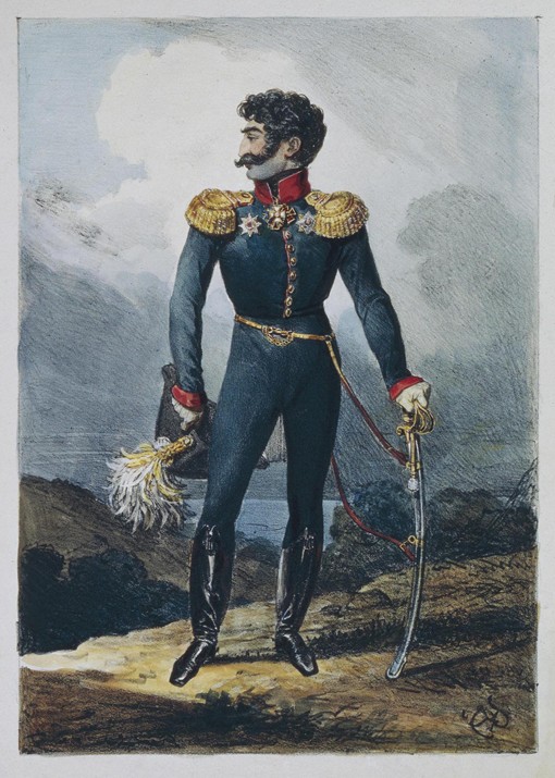 Portrait of Prince Valerian Grigoryevich Madatov (1782-1829) od Brüllow