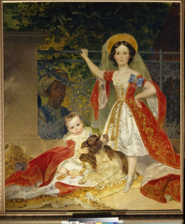 Portrait of Children of Prince Volkonsky od Brüllow