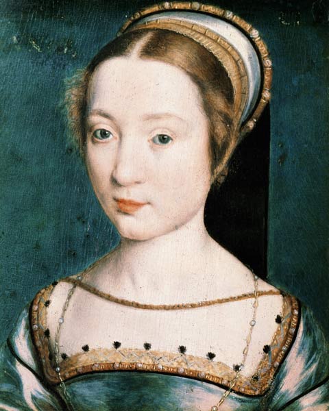 Female portrait (Portrait of Queen Claude?) od Corneille de Lyon