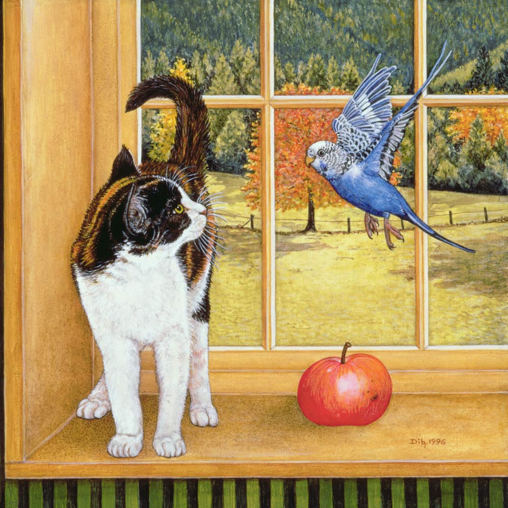 Bird-Watching, 1996 (acrylic on panel)  od Ditz 