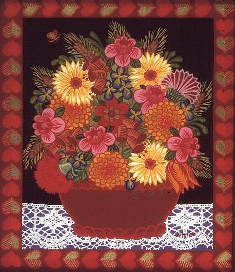 Brown Flowerbowl (painted on glass)  od Ditz 