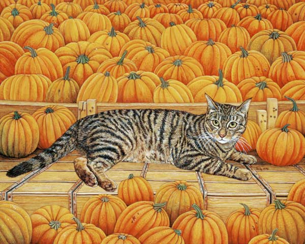 The Pumpkin-Cat, 1995 (acrylic on panel)  od Ditz 