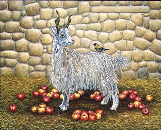 The Apple-Goat, 1995 (acrylic pn panel)  od Ditz 