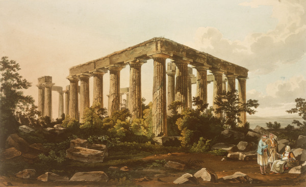 Aegina , Temple of Aphaea od Dodwell