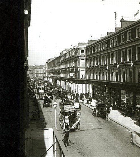 A View of Westbourne Grove, London, showing Whiteley''s department store, c.1890 od English Photographer