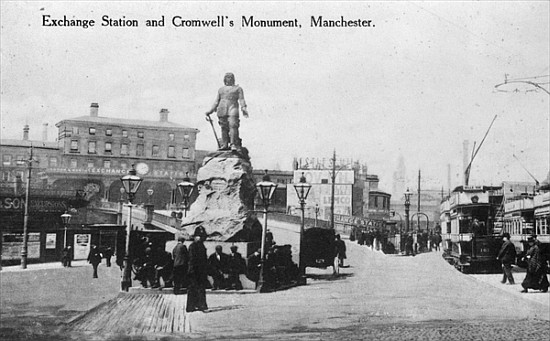Exchange Station and Cromwell''s Monument, Manchester, c.1910 od English Photographer