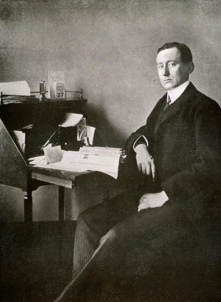 Guglielmo Marconi, from ''The Year 1912'', published London, 1913 (b/w photo)  od English Photographer