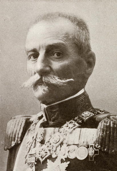 King Peter I of Serbia, from ''The Year 1912'', published London, 1913 (b/w photo)  od English Photographer
