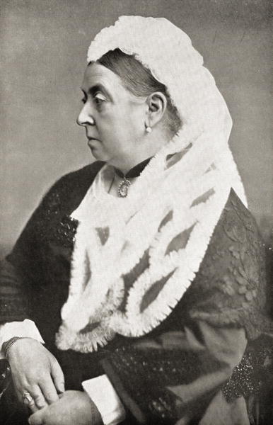 Queen Victoria (1819-1901) at the age of sixty-six, c.1885 (b/w photo)  od English Photographer