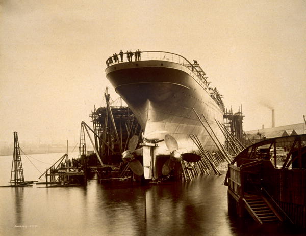 RMS Campania, 1892 (b/w photo)  od English Photographer