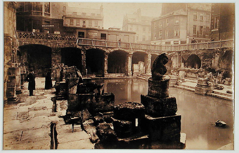 The Great Roman Bath, Bath (b/w photo)  od English Photographer