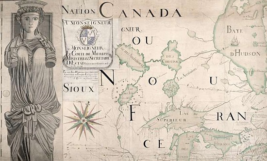 Map of Nouvelle-France (Canada) 1699 (see also 159120) od Fonville