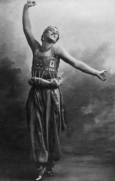 Vaslav Nijinsky in the role of the Black Slave from ''Scheherazade'', 1910 (b/w photo)  od French Photographer