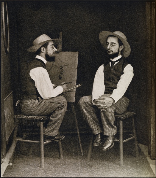 Double portrait of Toulouse-Lautrec, from ''Toulouse-Lautrec'' by Gerstle Mack, published 1938 (b/w  od French Photographer