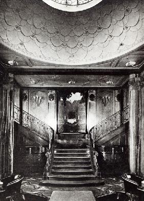 The 1st Class ''Smoking Room'' of the Ocean Liner ''Paris'', c.1925 (b/w photo) 