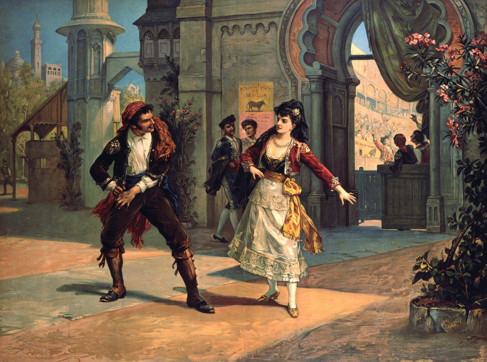 Scene from the opera ''Carmen'', od Georges Bizet