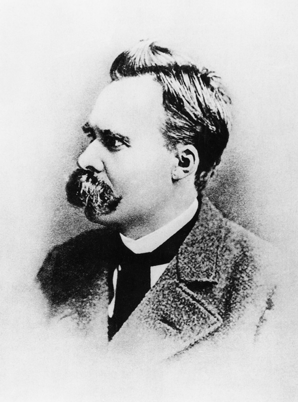 Friedrich Wilhelm Nietzsche in 1883, illustration from ''Nietzsche'' by Daniel Halevy (b/w photo)  od German Photographer