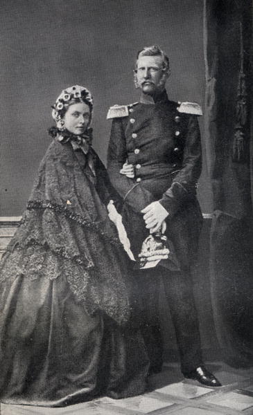 The Emperor (1831-88) and Empress (1840-1901) Frederick of Germany (b/w photo)  od German Photographer