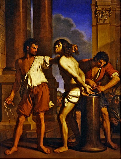 The flagellation of Christ od Guercino (Giovanni Francesco Barbieri)