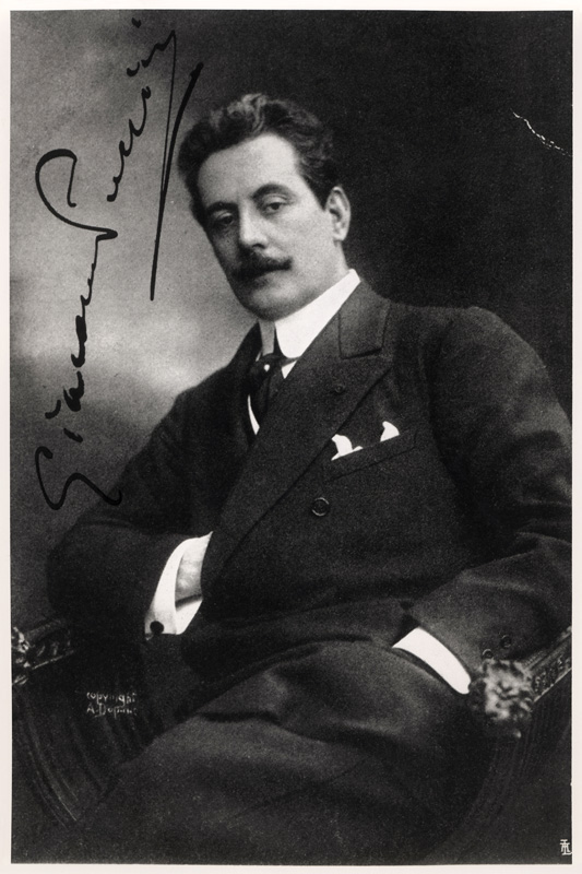 Giacomo Puccini (1858-1924) (b/w photo)  od Italian Photographer