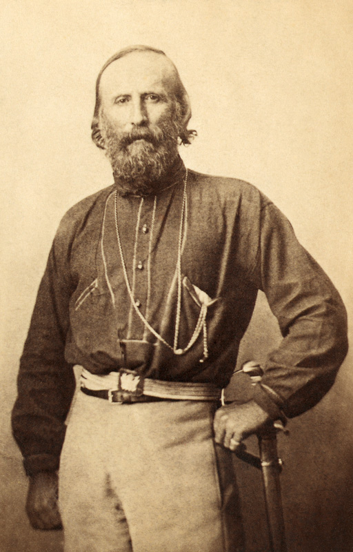 Giuseppe Garibaldi, from a 19th century photograph (litho)  od Italian School