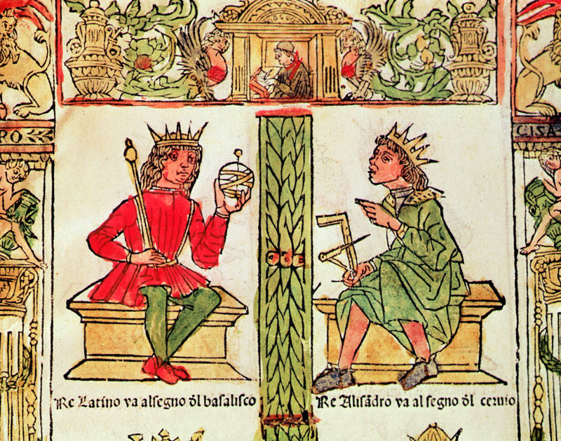 King Latinus and King Alexander, from ''The Book of Fate'' by Lorenzo Spirito Gualtieri od Italian School