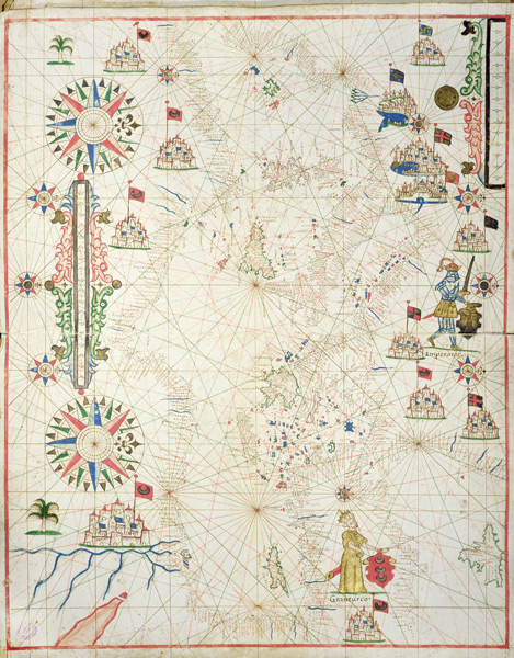 The Mediterranean Basin, from a nautical atlas, 1646(see also 330937-330938) od Italian School