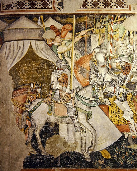 Army on horseback, detail of a battle scene od Italian School