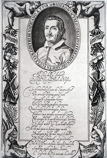 Hieronymus Frescobaldi; engraved Christian Sas od Italian School