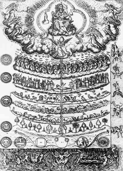 The Great Chain of Being from ''Retorica Christiana'' Didacus Valades, printed in 1579 od Italian School