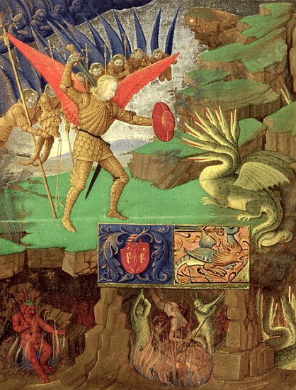 St. Michael Slaying the Dragon od Italian School