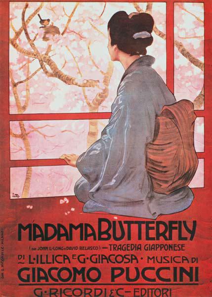 Frontispiece of the score sheet for ''Madame Butterfly'' Giacomo Puccini (1858-1924)