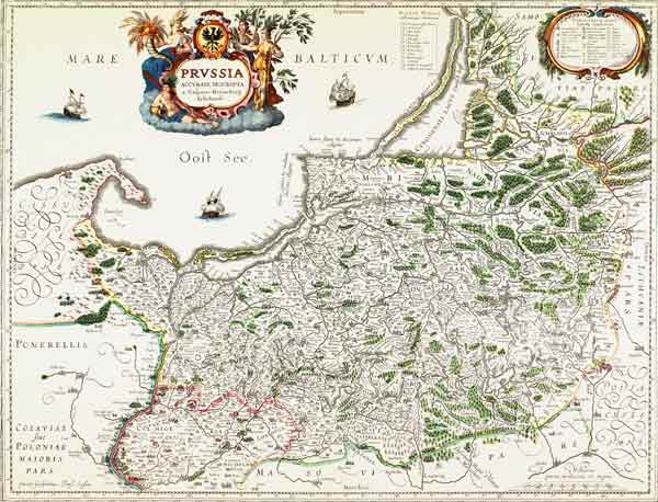 East Prussia , Map od Janssonius