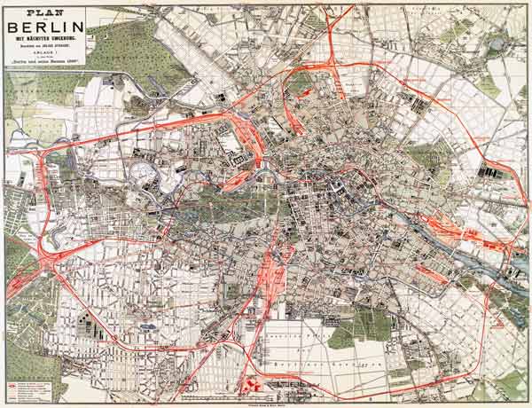 Berlin, town map 1832 od Magenhöfer