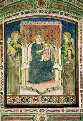Madonna Enthroned with St. Francis of Assisi, St. Clare and Two Angels