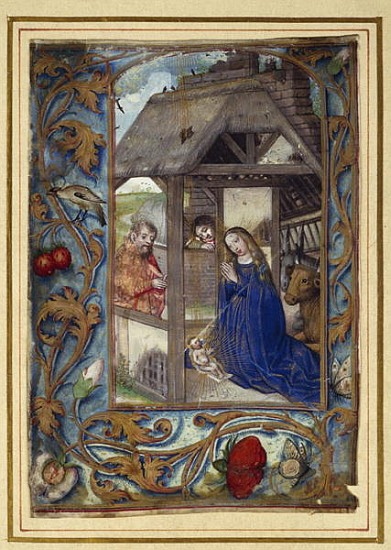 Nativity, from a book of Hours od Master of the Prayerbook