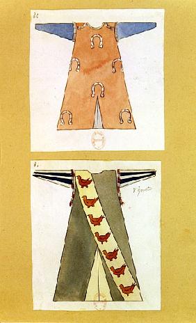 Costume designs for the role of Tannhauser in the opera ''Tannhauser'',