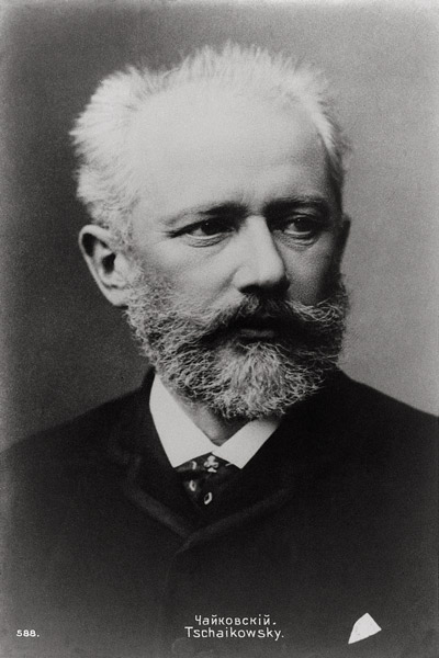 Piotr Ilyich Tchaikovsky (1840-93) (b/w photo)  od Russian Photographer