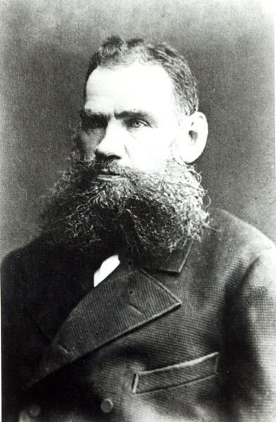 Portrait of Lev Nikolaevich Tolstoy (b/w photo)  od Russian Photographer