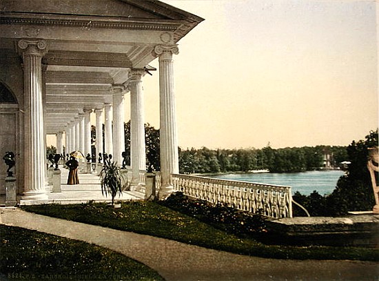 Vintage postcard of the Terrace at Tsarskoye Selo, 1890s od Russian Photographer